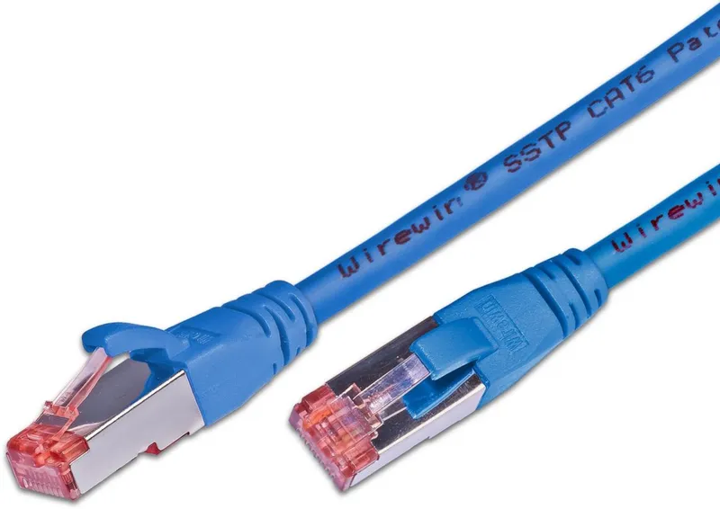 KAT6 Patchkabel, S/FTP, LSOH, Lifetime Warranty, blau