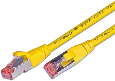 KAT6 Patchkabel, S/FTP, LSOH, Lifetime Warranty, gelb