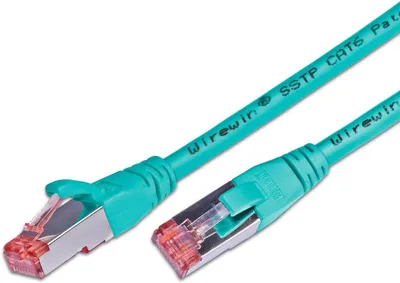 KAT6 Patchkabel, S/FTP, LSOH, Lifetime Warranty, türkis