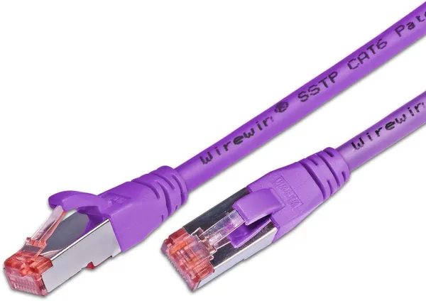 KAT6 Patchkabel, S/FTP, LSOH, Lifetime Warranty, violett