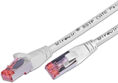 KAT6 Patchkabel, S/FTP, LSOH, Lifetime Warranty, weiß