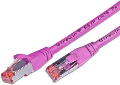 KAT6 Patchkabel, S/FTP, LSOH, Lifetime Warranty, magenta