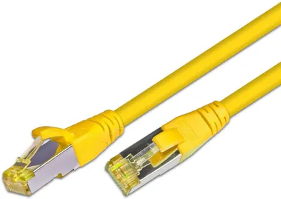KAT6A HQ Patchkabel, S/FTP, LSOH, Lifetime Warranty, gelb