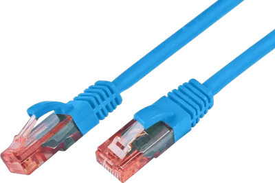 KAT6 Patchkabel, U/UTP, LSOH, Lifetime Warranty, blau
