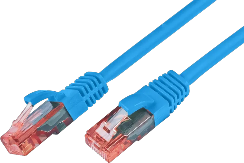 KAT6 Patchkabel, U/UTP, LSOH, Lifetime Warranty, blau