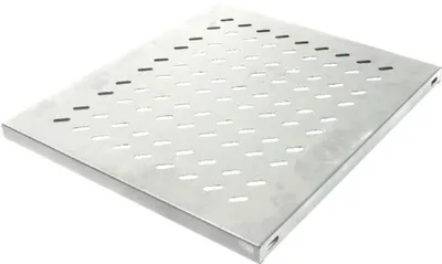 19" 1HE Fachboden, Festeinbau, grau RAL7035