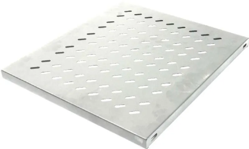 19" 1HE Fachboden, Festeinbau, grau RAL7035