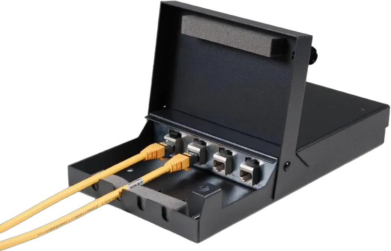 Aufputzbox für Montage von 4x Keystone Jacks, Metall