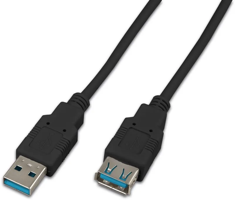 USB 3.0 Kabel, A-Stecker/A-Buchse, schwarz