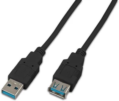 USB 3.0 Kabel, A-Stecker/A-Buchse, schwarz