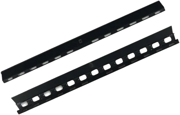 19" Vertikale Kabelführungsschienen, schwarz RAL9005