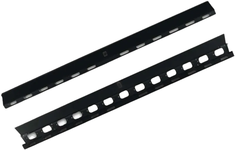 19" Vertikale Kabelführungsschienen, schwarz RAL9005