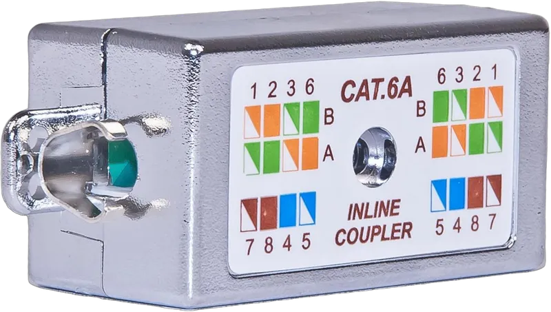 KAT6A Modul zur Verbindung von 2 Verlegekabeln, toolless