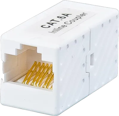 KAT.6A RJ45 Kupplung, Buchse/Buchse, 1:1 belegt, UTP