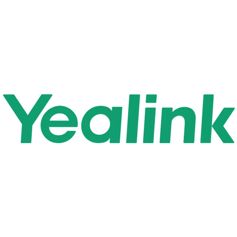 Logo Yealink en vert sur fond blanc pour accessoire d’alimentation MTouch PSU-PD65W-USBC.