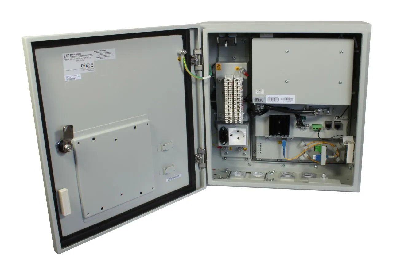 ZTE VDSL2/G.FAST DSLAM mit 8 Ports Bundle mit AC Netzteil - Vorkonfiguriert - Gigabit Ethernet Uplink ZTE VDSL2/G.FAST DSLAM mit 8 Ports Bundle mit AC Netzteil - Vorkonfiguriert - Gigabit Ethernet Uplink