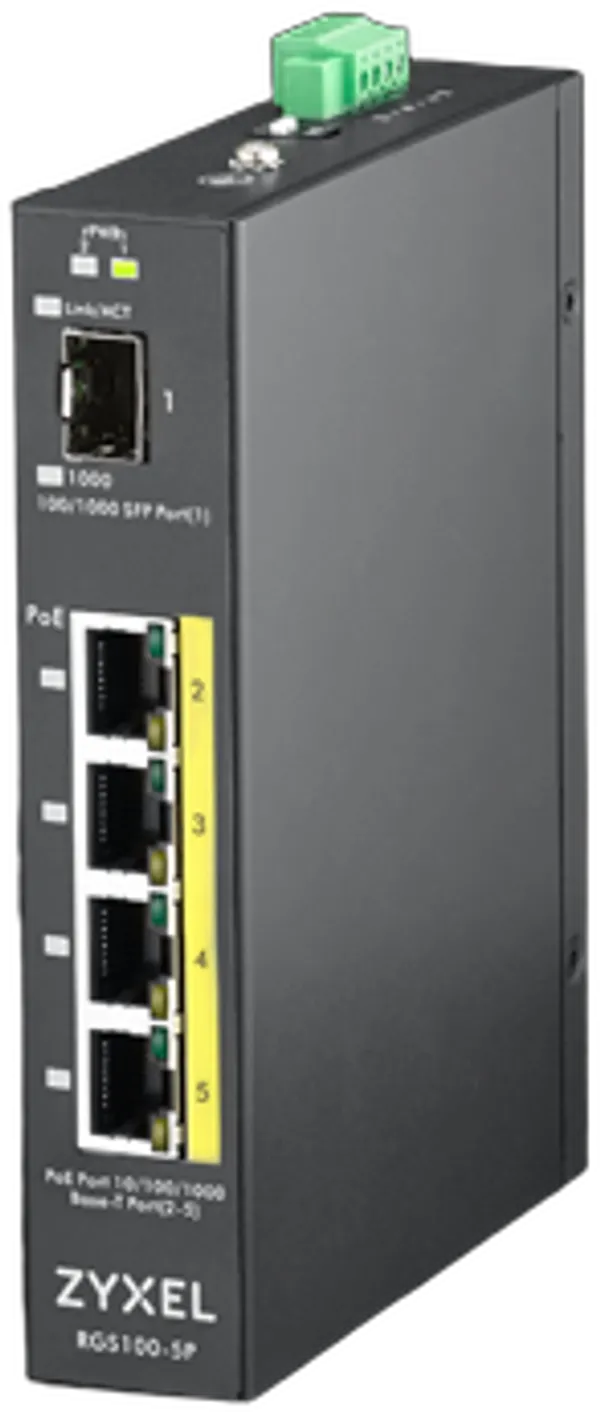 Zyxel Switch  5x GE RGS100-5P           PoE Switch