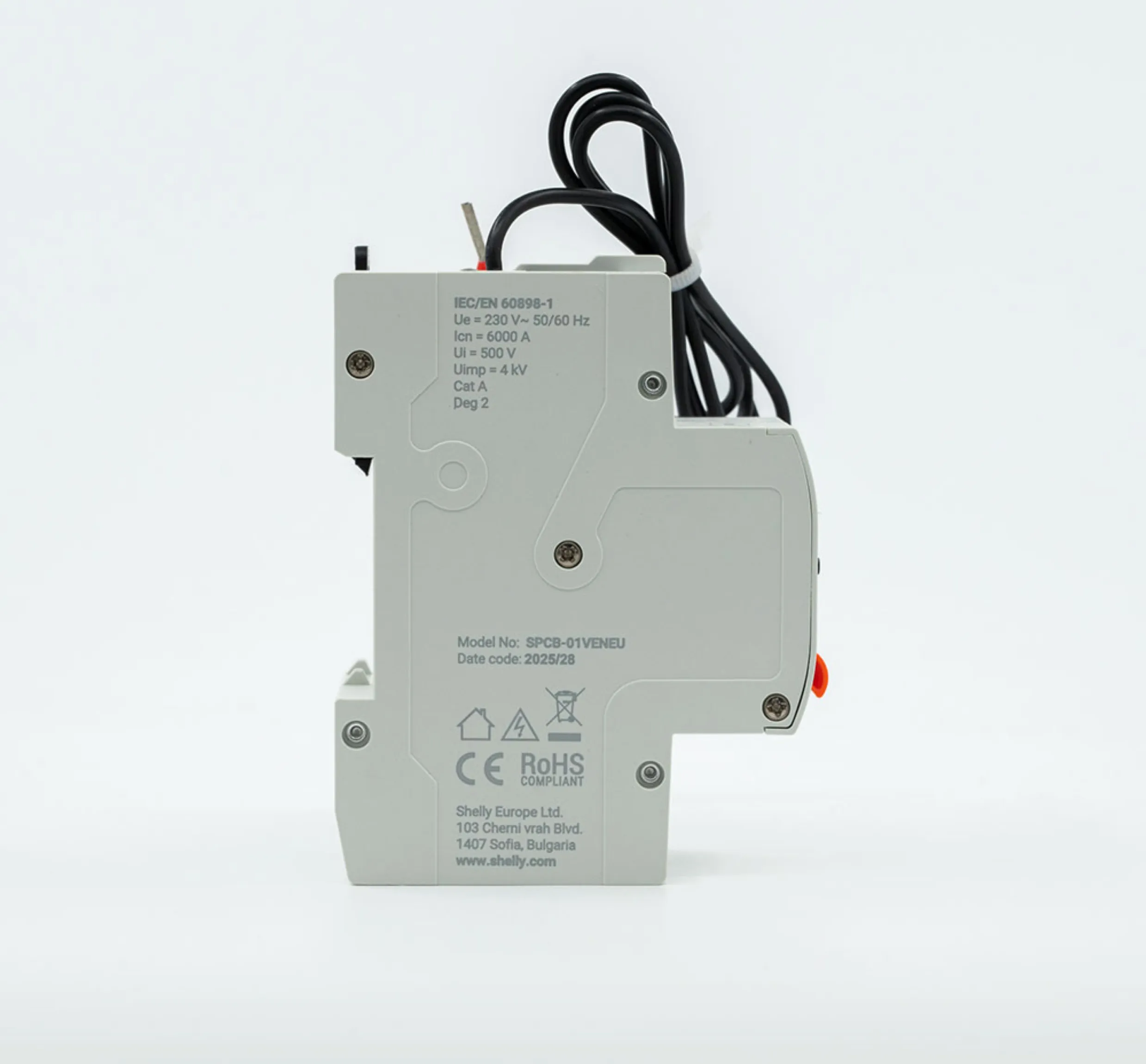 Shelly · Smarter Leitungsschutzschalter · "Pro 1CB C16" · 1-polig · 16A · Fernsteuerung · LAN · WLAN · Bluetooth Shelly · Smarter Leitungsschutzschalter · "Pro 1CB C16" · 1-polig · 16A · Fernsteuerung · LAN · WLAN · Bluetooth
