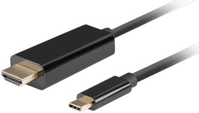 LANBERG USB-C(M)->HDMI(M) Kabel 1,0m 4K 60Hz schwarz