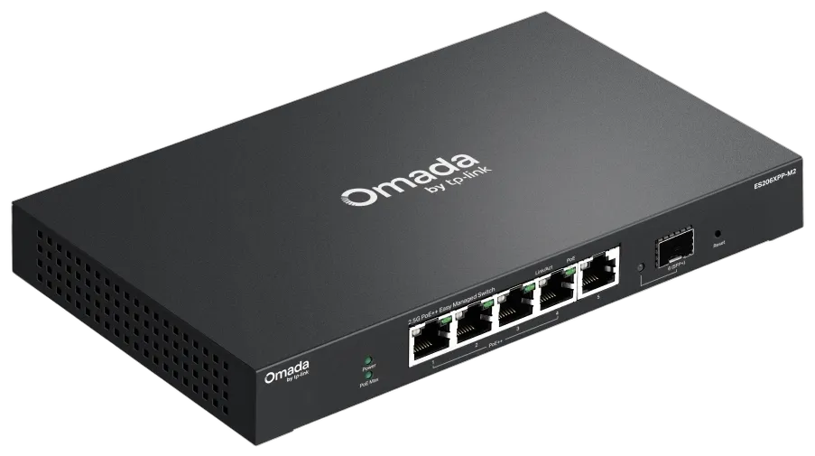 TP-Link Omada Switch 5x GB ES206XPP-M2 Easy managed/POE++