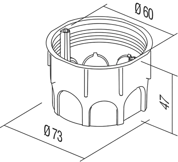 TEM Serie Unterputz Dosen ROUND BOX BRICK65-46 TEM Serie Unterputz Dosen ROUND BOX BRICK65-46
