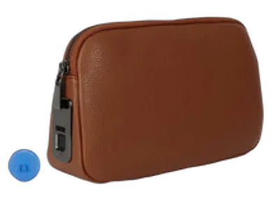 4smarts Tech-Clutch Secure mit Fingerabdruck-Schloss, braun