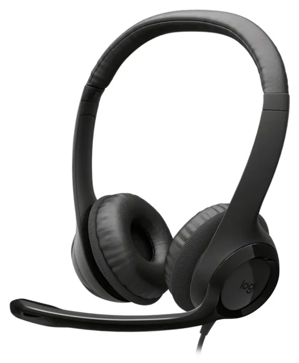 Logitech Auriculares con Cable H390 para PC/Portátil, Auriculares Estéreo con Micrófono con Supresión de Ruido, USB-C, Controles en línea, funciona con Chromebook